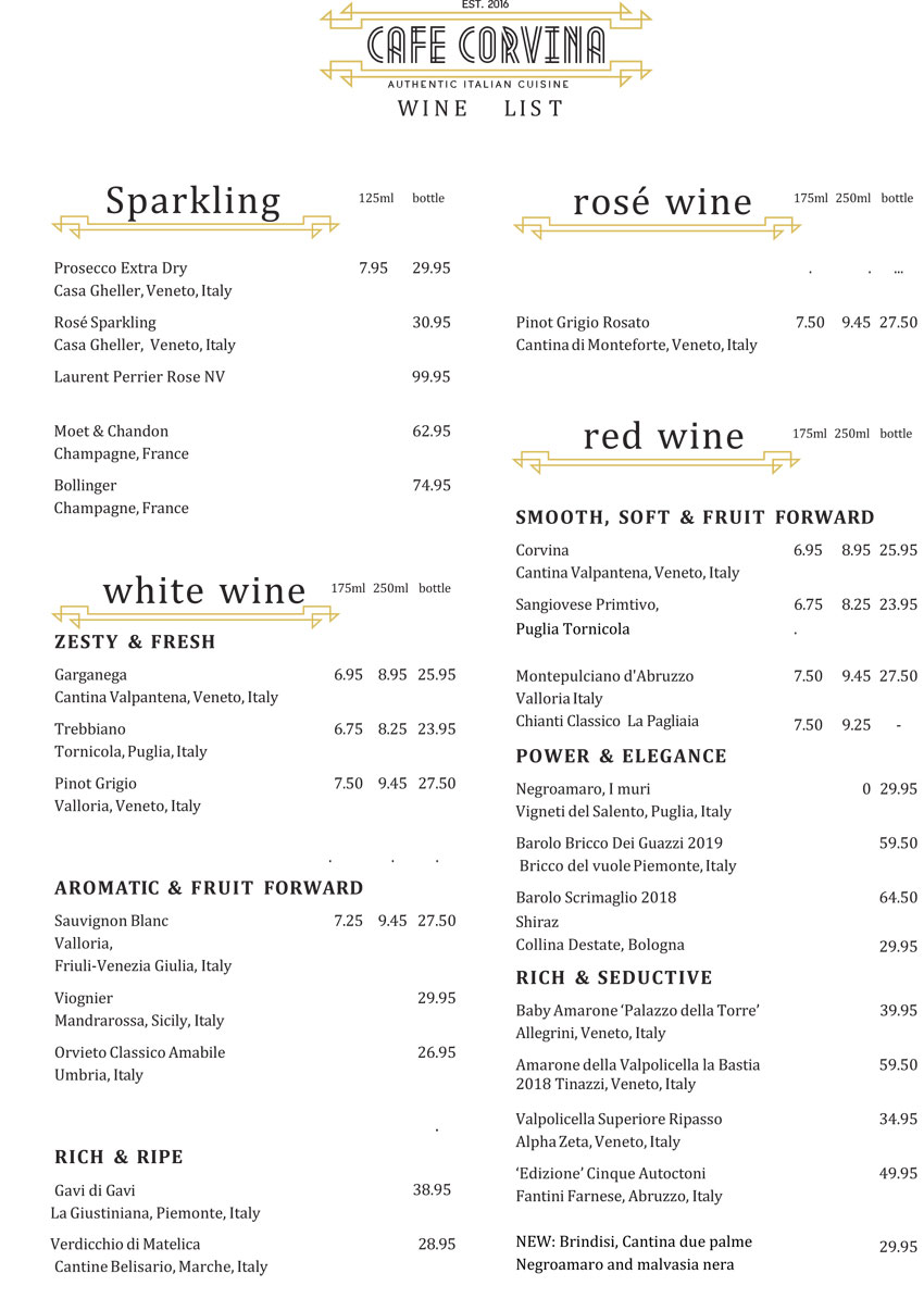 Wine List