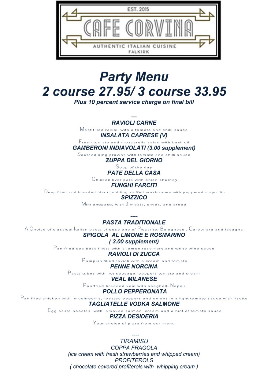 Party Menu