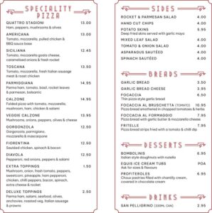Takeaway Menu