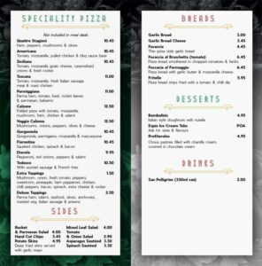 Takeaway Menu